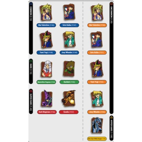 Yugioh Mai Valentine Glitter Enamel Pin FigPin Mini Y150 Uncommon Collectible - Picture 2 of 2